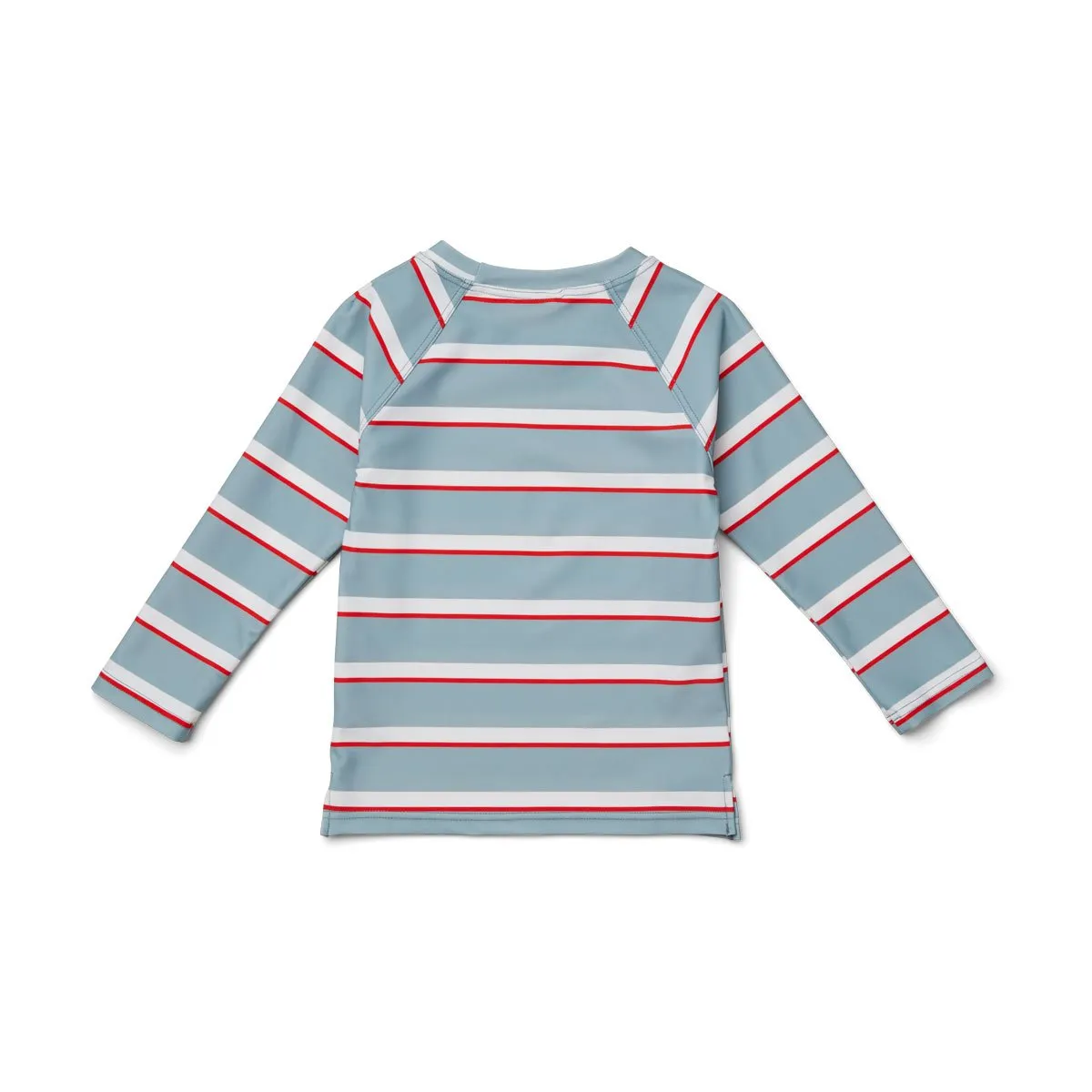 Noah Swim Tee - Stripe: Sea blue/apple red/creme de la creme
